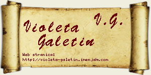 Violeta Galetin vizit kartica